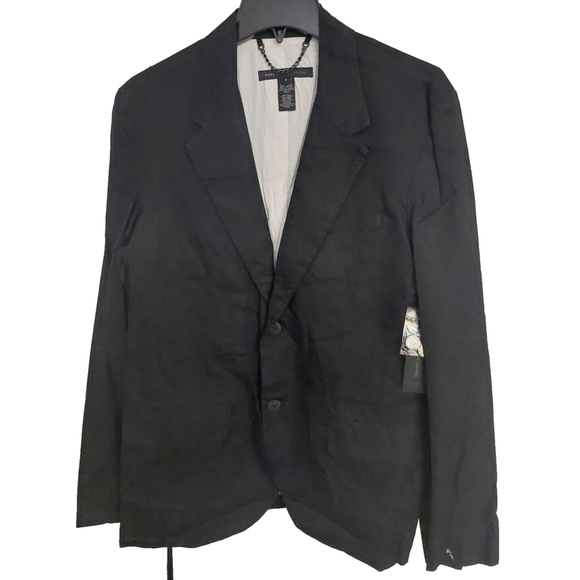 Marc by Marc Jacobs Mens Black Lined Cotton Blazer Suit Jacket Sz Small - Picture 2 of 16